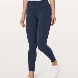 Lululemon wunder under true navy 25” leggings